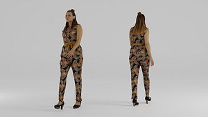Woman Walking Casual 3 3D model