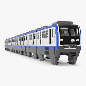 3D Chongqing Monorail Train Rigged