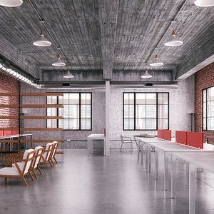 3D industrial office space