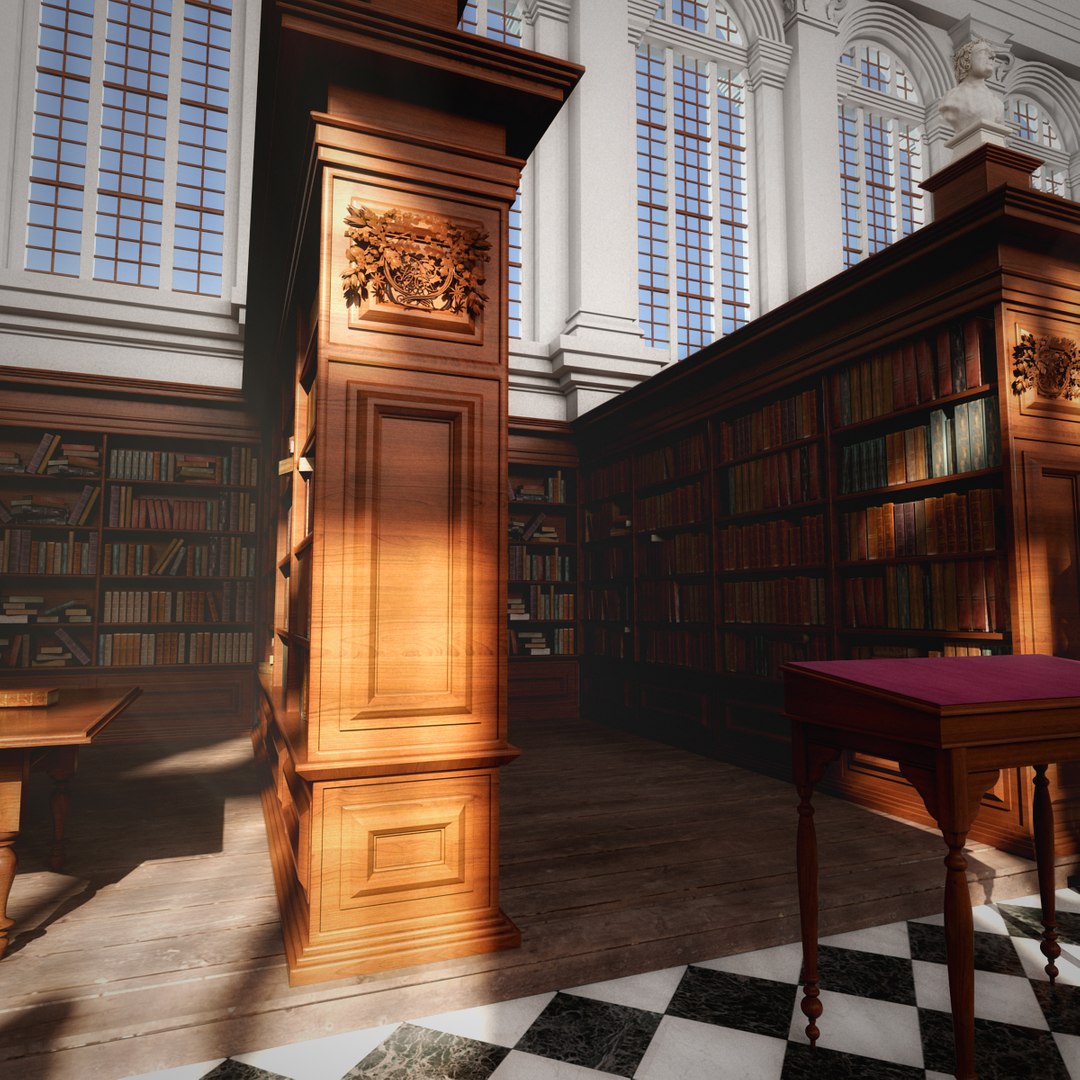 3D model retro library - TurboSquid 1312314