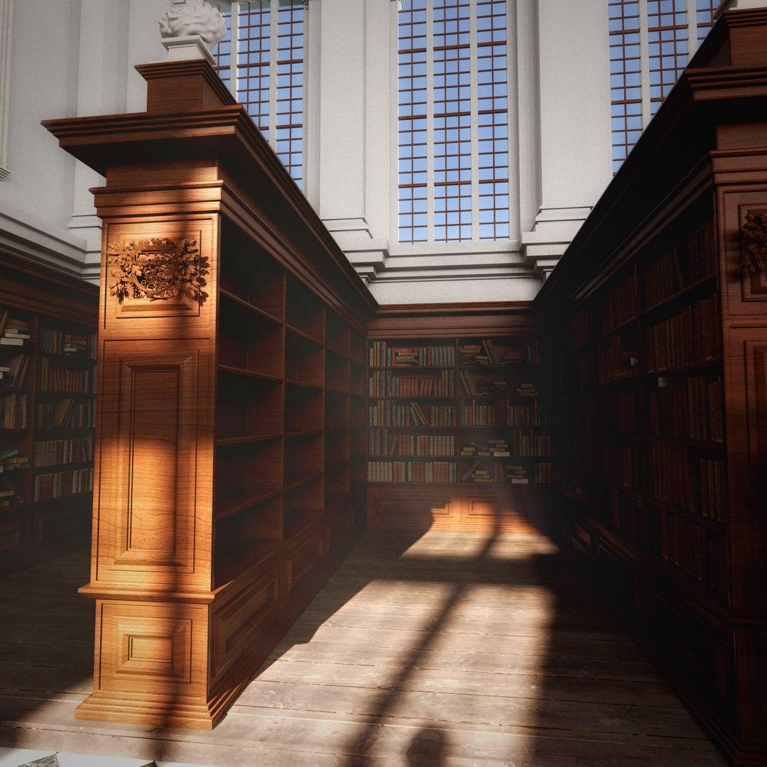3D model retro library - TurboSquid 1312314