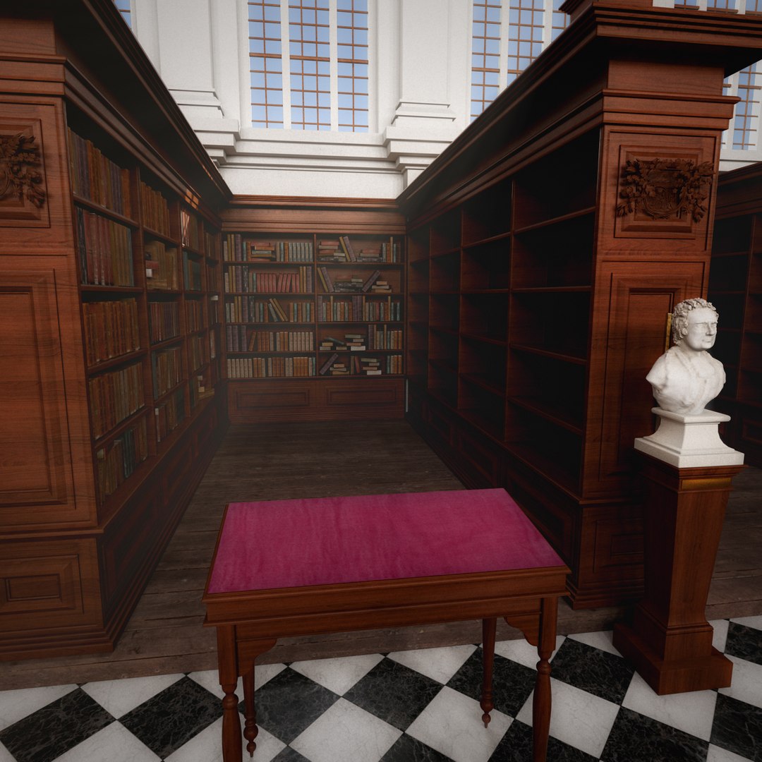 3D model retro library - TurboSquid 1312314