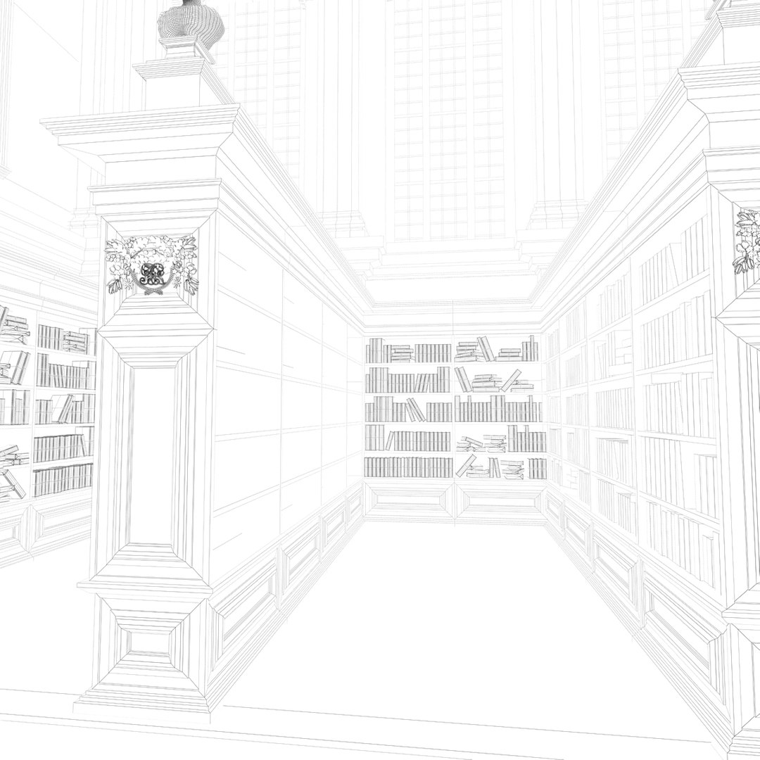 3D model retro library - TurboSquid 1312314