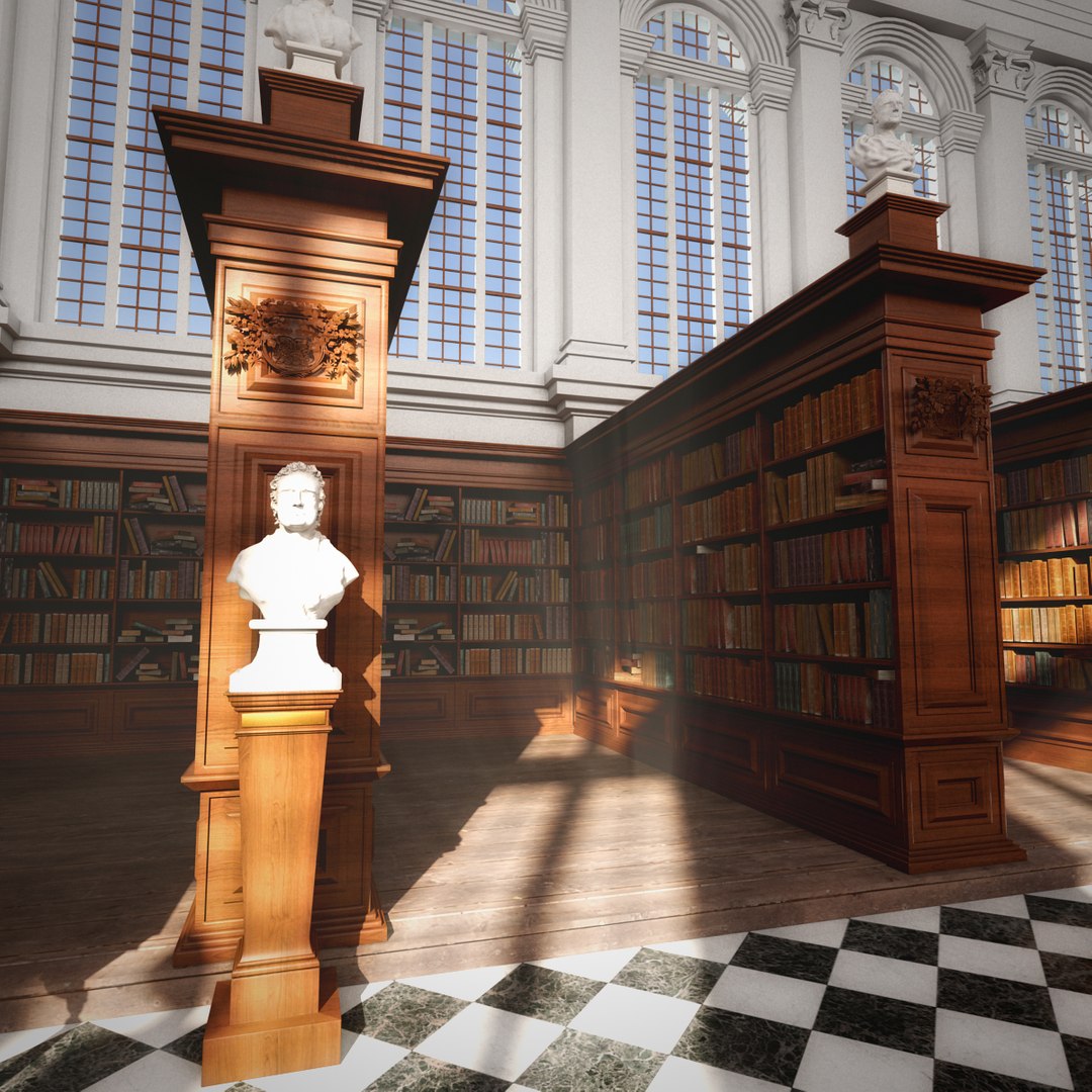 3D model retro library - TurboSquid 1312314