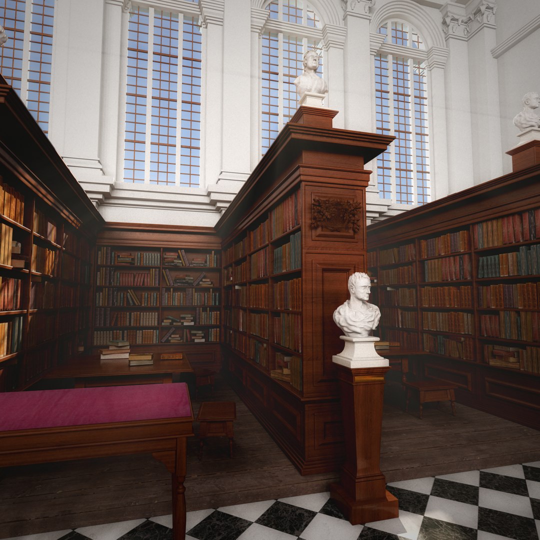 3D model retro library - TurboSquid 1312314