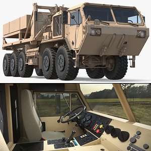 Mobile Missile Launcher System on Truck Desert