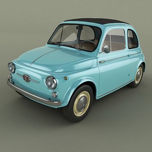 3d model of 1963 fiat nuova 500