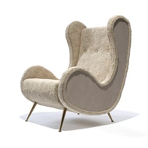 3d max mid-century italian chair