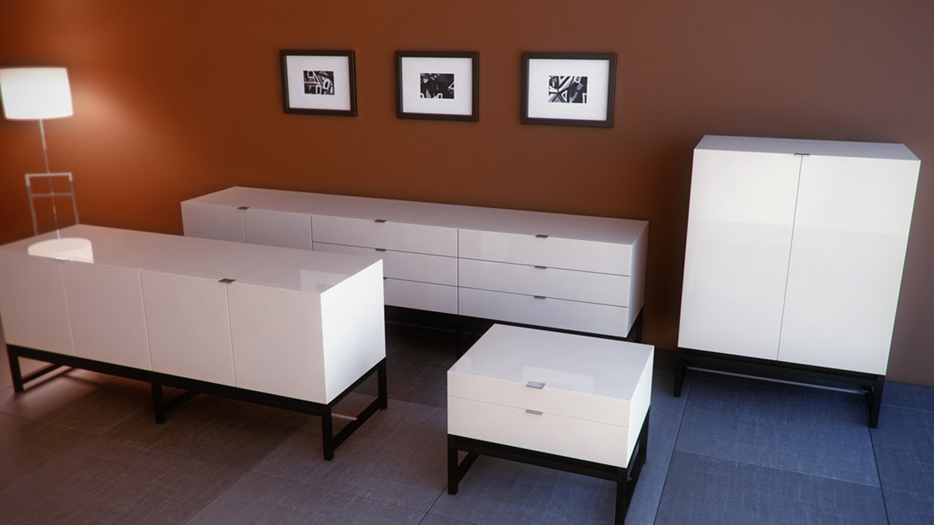 3d Minotti Harvey Model