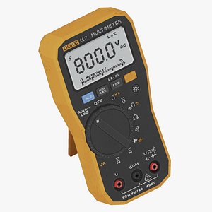 DUKE 117 Multimeter lowpoly pixel art
