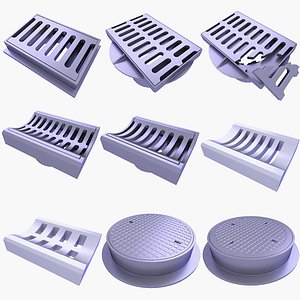 3D model Stormwater and Sewer Manhole Covers v3