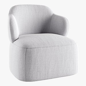 3D Armchair Crizelda Creme