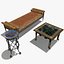 3D model Roman-style Furniture Set