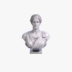 3D Artemis Bust Sculpture 3D Printable STL File