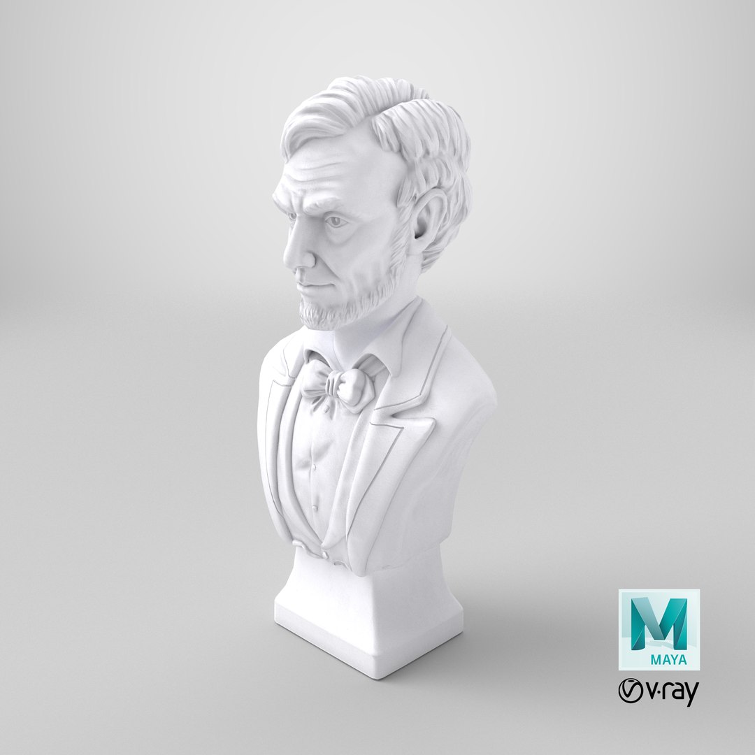 Bust of Lincoln 3D model https://p.turbosquid.com/ts-thumb/G4/S5nIpP/1c/stemcell_maya_vray_render/png/1738138799/1920x1080/fit_q87/edf1e85fa8a1d1c202ff3f66c72ab8c86c4e6e42/stemcell_maya_vray_render.jpg