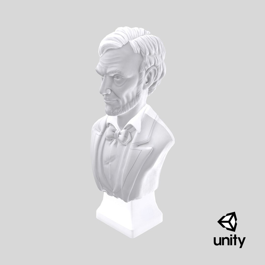 Bust of Lincoln 3D model https://p.turbosquid.com/ts-thumb/G4/S5nIpP/OV/stemcell_unity_render/png/1738138810/1920x1080/fit_q87/2c5ec3b67062962402b2b61a2adadef93b8b33bd/stemcell_unity_render.jpg