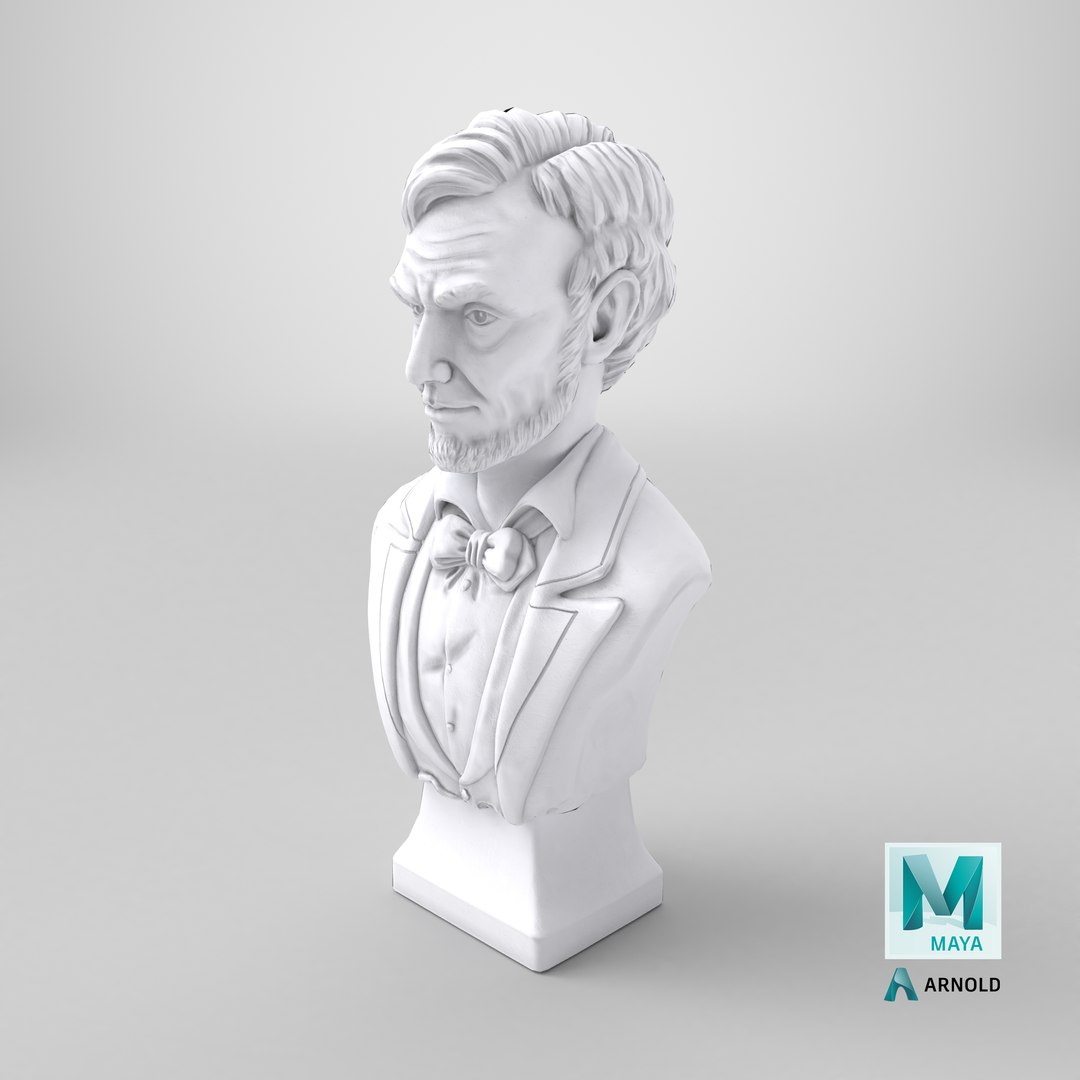 Bust of Lincoln 3D model https://p.turbosquid.com/ts-thumb/G4/S5nIpP/ni/stemcell_maya_arnold_render/png/1738138797/1920x1080/fit_q87/78a2d88cd90ea83e5c97b1121a8f14a43f7fa4dd/stemcell_maya_arnold_render.jpg