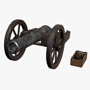 3D Medieval Cannon model