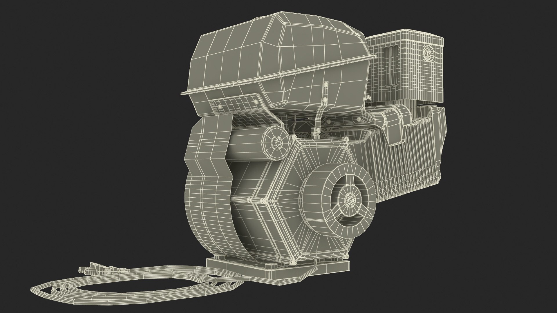 3D Diesel Motor Engine Red model - TurboSquid 2152622