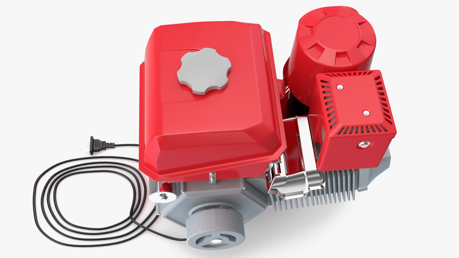 3D Diesel Motor Engine Red model - TurboSquid 2152622