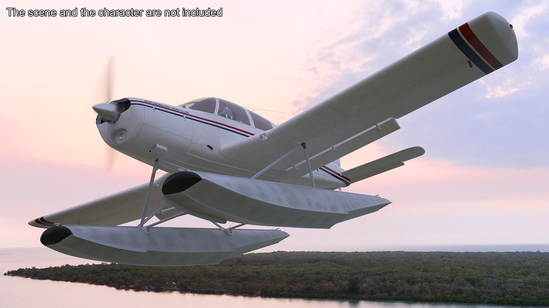 3D Private Seaplane Piper PA-28 Cherokee Rigged - TurboSquid 2249979