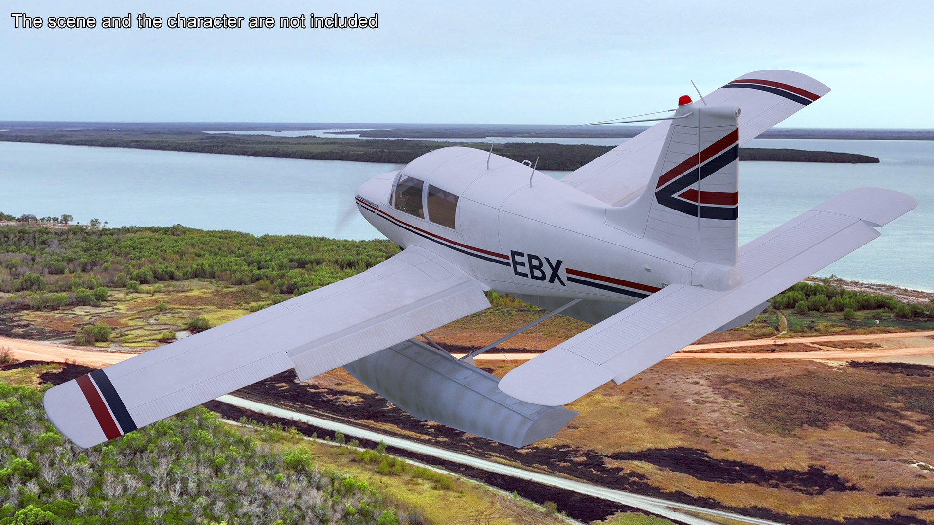 3D Private Seaplane Piper PA-28 Cherokee Rigged - TurboSquid 2249979