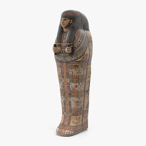 3D model ancient egyptian coffin