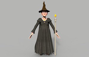 3d witch character model