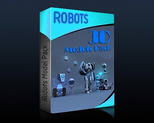 robots rigged 3D model