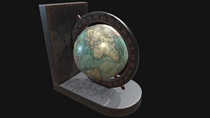 pbr globe bookends 3D model