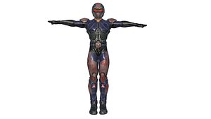 cyberpunk soldier games 3D model