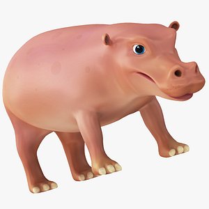 3D Cartoon Hippo