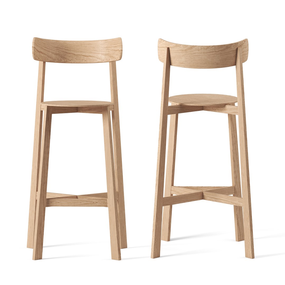 Roda Bar Stool Branca Lisboa 3D Model - TurboSquid 1876038