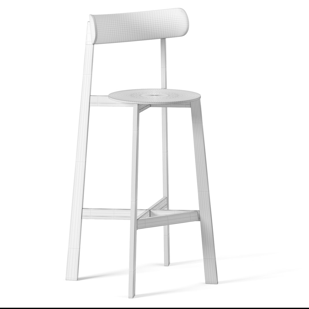 Roda Bar Stool Branca Lisboa 3D Model - TurboSquid 1876038