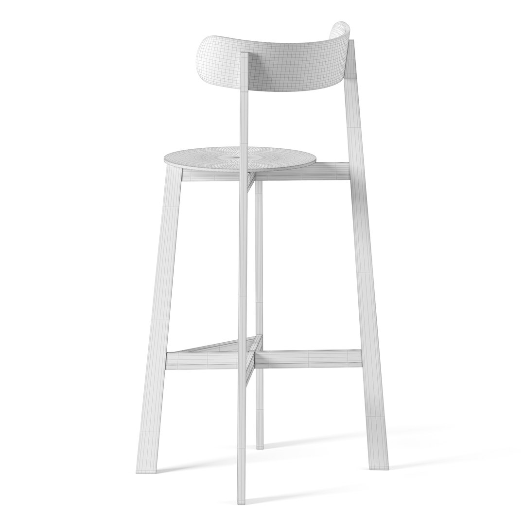 Roda Bar Stool Branca Lisboa 3D Model - TurboSquid 1876038