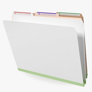 3D Colored Cardboard File Folder