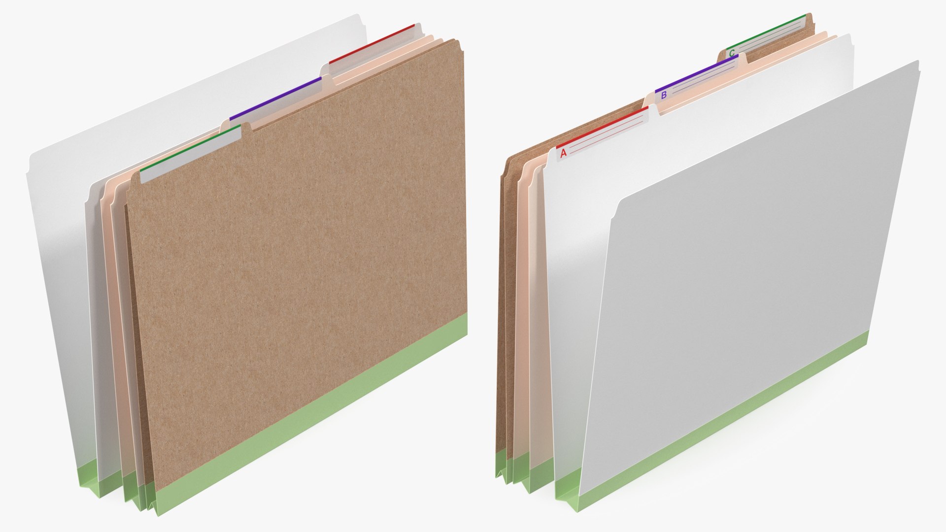 Colored Cardboard File Folder 3D model preview