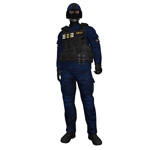 rigged swat soldier 3d max
