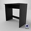 3D Compact Study Table Work Desk Realistic 3D Model