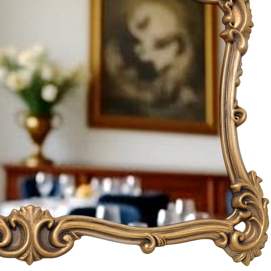 Classic Vintage French Wall mirror in elegant Baroque gold frame 3D model model https://p.turbosquid.com/ts-thumb/G4/ype6Rt/20/3ddd3/jpg/1781813036/1920x1080/fit_q87/c5ead5f06402f51a37006dbca5c1124bb08f890f/3ddd3.jpg