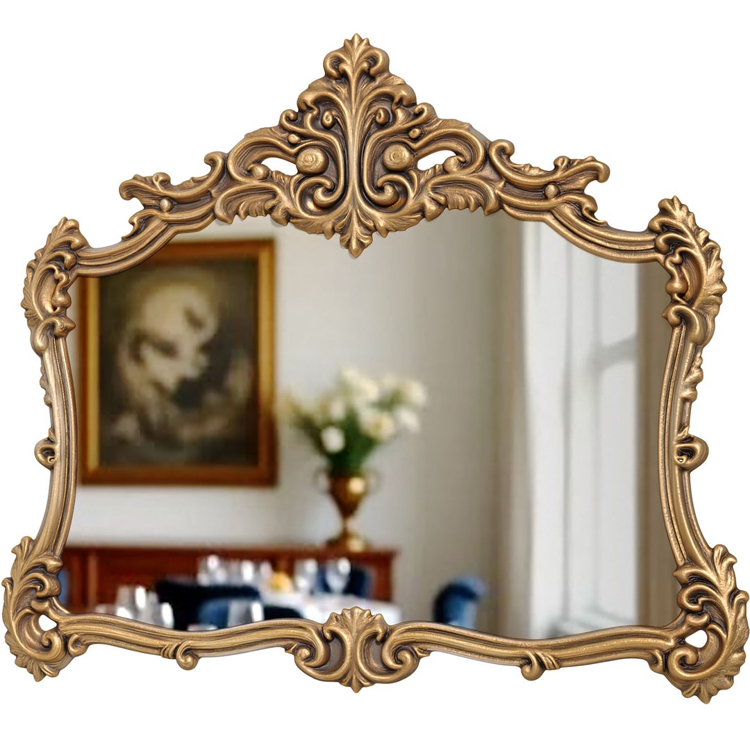 Classic Vintage French Wall mirror in elegant Baroque gold frame 3D model model https://p.turbosquid.com/ts-thumb/G4/ype6Rt/XM/mirror17/jpg/1781813053/1920x1080/fit_q87/62389bc14d0f95fb50f44ef2deac834fb26909f1/mirror17.jpg