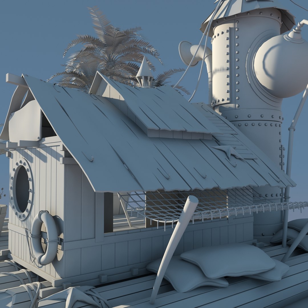 3ds Max Raft House