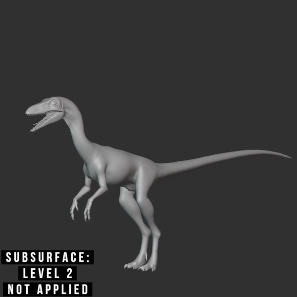 Segisaurus Basemesh Low Poly 3D model