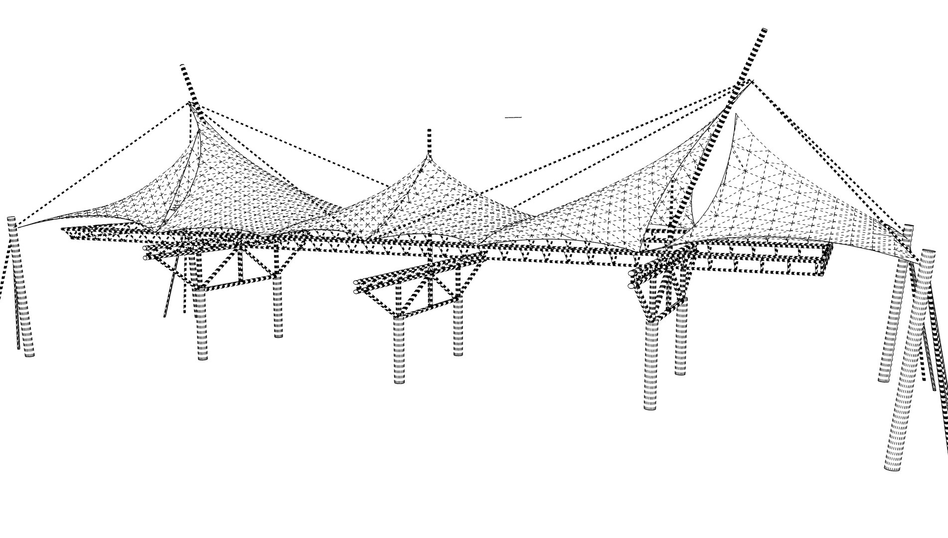 3D Model Tensile Structures Collection -A11 - TurboSquid 2385533