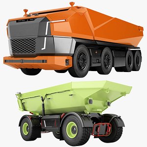 3D Autonomous Truck Collection 01 model