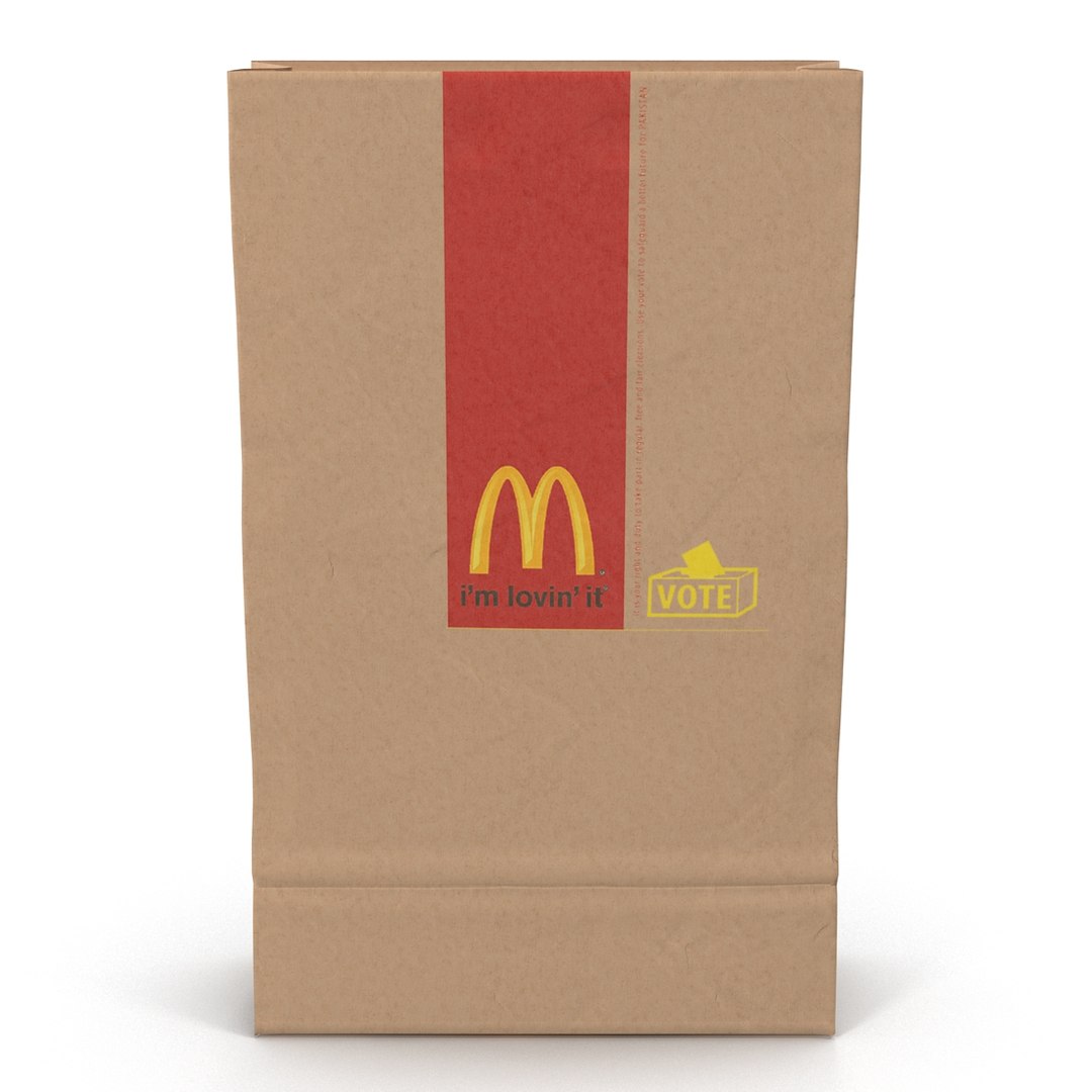 fast food paper bag c4d