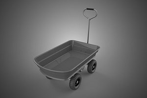 3D BEACH COAST SAND SEA CART WAGON TROLLEY DOLLY TRUCK WHEELBARROW model