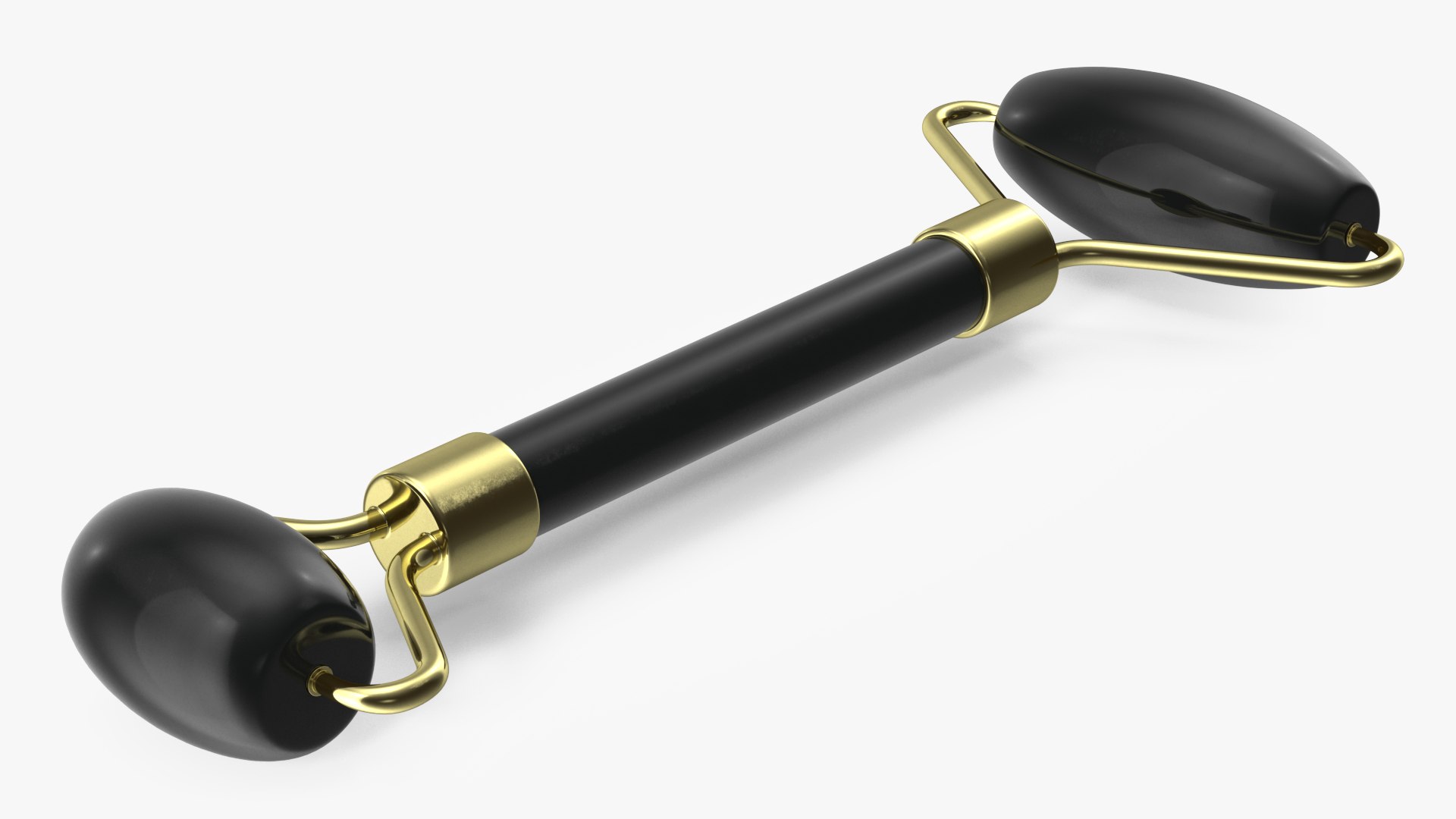 Jade Roller Face Massager Black Obsidian 3D model preview