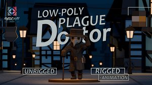 RIGGED ANIM VERSION LOW-POLY PLAGUE DOCTOR