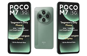 Xiaomi Poco M7 Mint Green Low Poly model